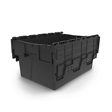 Bac navette plastique noir recyclé - 22 L