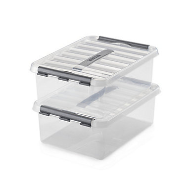 Bac plastique de rangement polyvalent 400 x 300 x 140 mm - 12 L