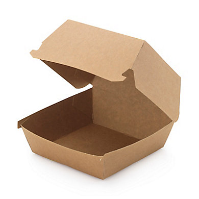 Boîte hamburger en carton - 118 x 117 x 77,5 mm