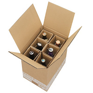Caisse carton pour bouteilles de bière