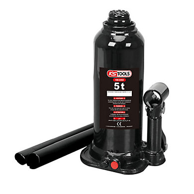 Cric bouteille hydraulique 5T avec levier en ACIER