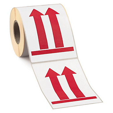 Étiquette de signalisation - ''FLECHES ROUGES'' 45 x 60 mm