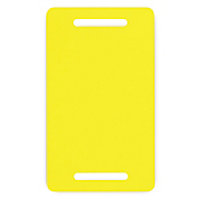 Étiquette plastique jaune pour feuillard Étiquette plastique jaune pour feuillard