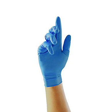 Gant nitrile bleu non poudré taille 6/7 (S)