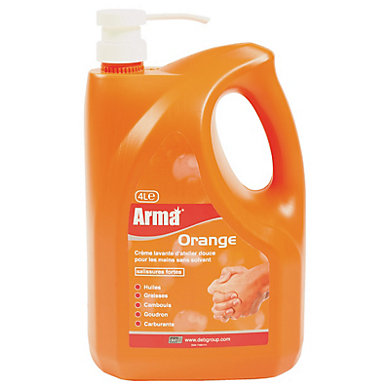 Crème lavante d'atelier à pompe ORANGE (photo) Crème lavante d'atelier à pompe ORANGE (photo)