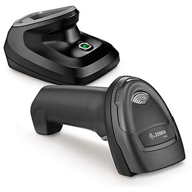 Lecteur de code-barres sans fil 2D avec support Lecteur de code-barres sans fil 2D avec support