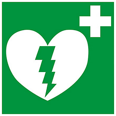 Panneau de secours et d'évacuation - ''DÉFIBRILLATEUR AUTOMATIQUE''