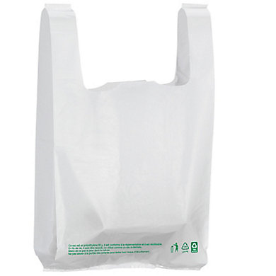 Sac à bretelles 50 µ liassé recyclé Sac à bretelles 50 µ liassé recyclé